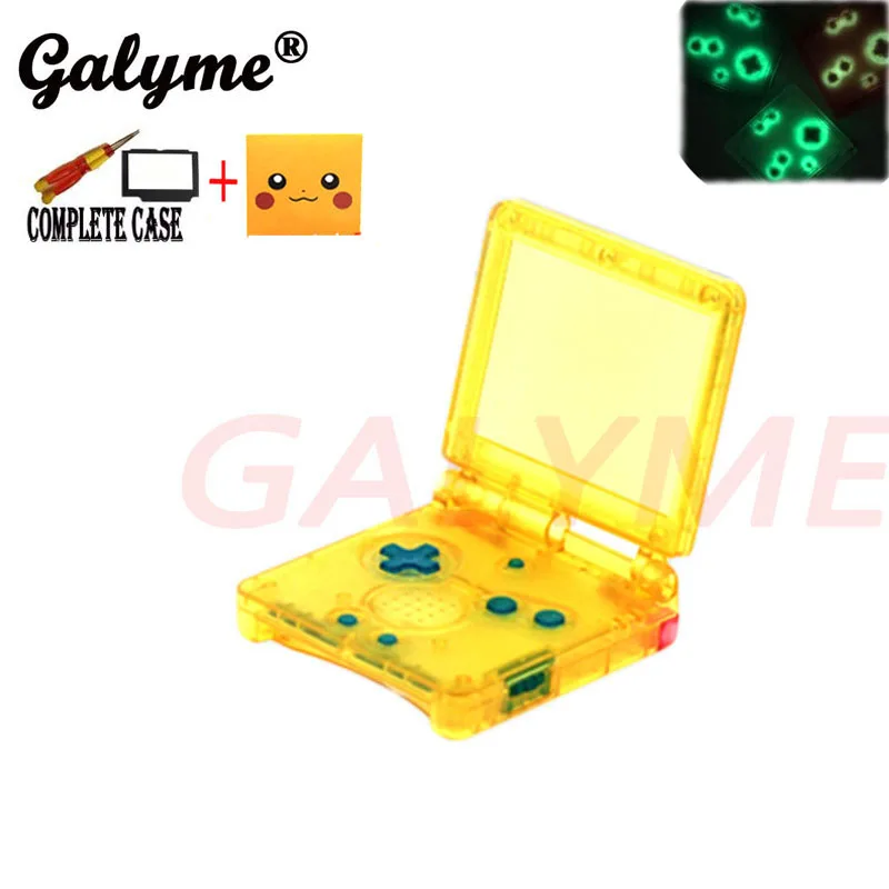 Прозрачный желтый Цвет полный Корпус оболочка аксессуары для Nintendo Advance SP игровой