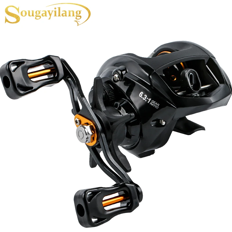 Sougayilang Baitcasting Fishing Reel Precision Machined Low Noise 12+1