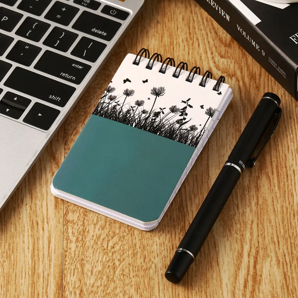 

Premium Mini Hard Cover Notebook Writing Journal Portable Coil Notebook Home Daily Office Business Travel Notepad