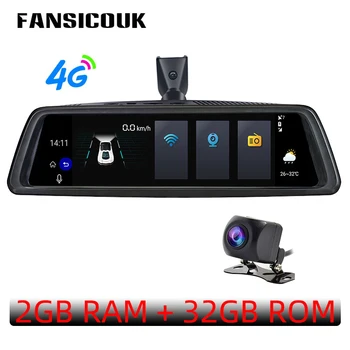

4G Quad-Core ADAS Dual lens Car DVR 2GB RAM Cameras Dash Cam 10" GPS 1080P Rearview Mirror Recorder Auto Registrar Camera V9-2