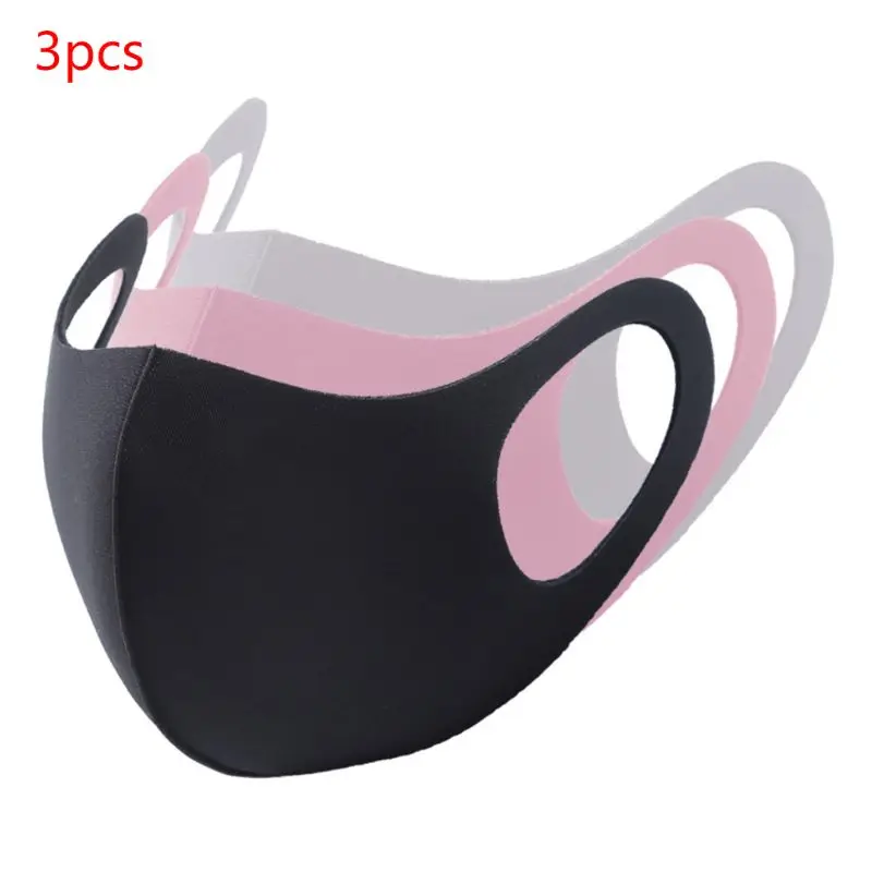 

3Pcs/Set Kids Adult Waterproof Cloth Mouth Mask 3D Reusable Breathable Anti Pollution Face Cover Earloop Mouth-Muffle