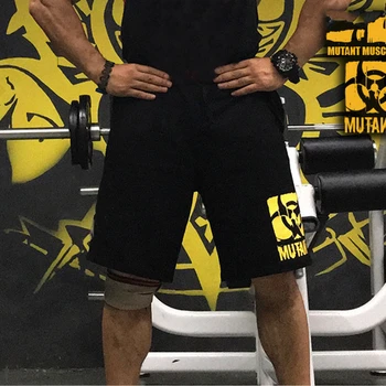

YEMEKE Mens Shorts Summer Black Casual Fitness Gyms Bodybuilding Jogger Training Clothing Quick-drying compression Shorts Men