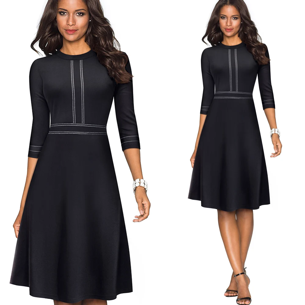 Ayowangyina, винтажное, элегантное, лоскутное, круглый вырез, Pinup, для женщин, Vestidos, Бизнес Стиль, вечерние, расклешенное, а-силуэт, Ретро стиль, женское платье, A135