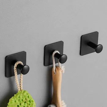 

Bathroom Towel Wall Hooks Kitchen Aluminum Strong Suction Key Hat Bag Hanger Holder Clothes Hook Robe Hooks Bathroom Accessories