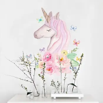 

YOUKER pink unicorn creative personality decorative wall stickers