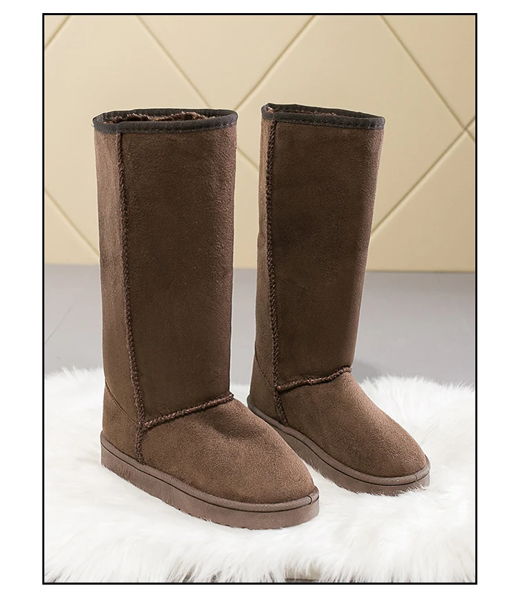 Foreign Trade Europe  America Classic Snow Boot Women Gaotong Snow Boots Female Russia 33 Centimeters Height Boots 41 Yards Code