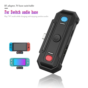 

2 in 1 USB Type C to HDMI Dock Converter Bluetooth Audio Transmitter Adapter Gaming Accessories Converter for Nintendo Switch