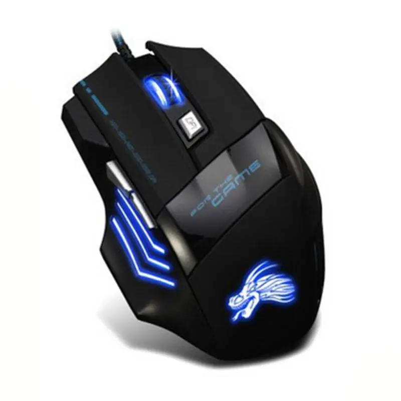 Gaming Mouse 7 Button USB Wired LED Breathing Fire Button 5500 DPI for Laptop PC 1