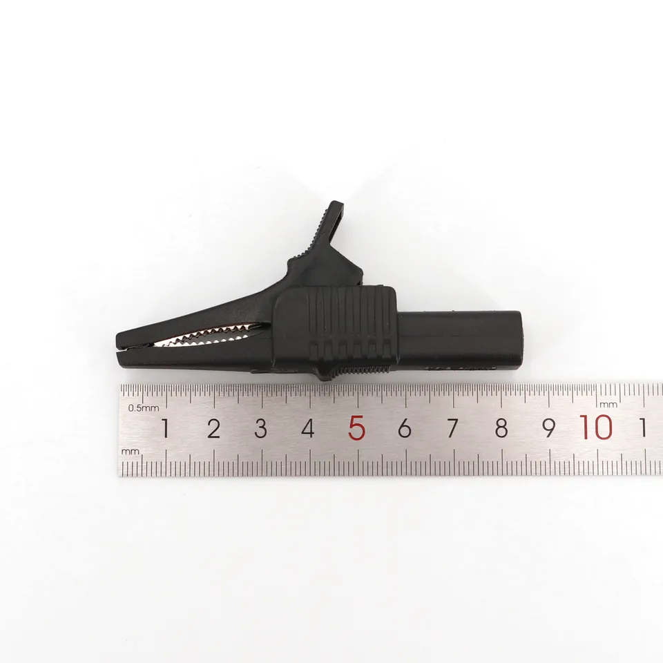 2Pcs Safety Full Insulated 83mm Alligator Clip With 4mm Banana - Foto 4
