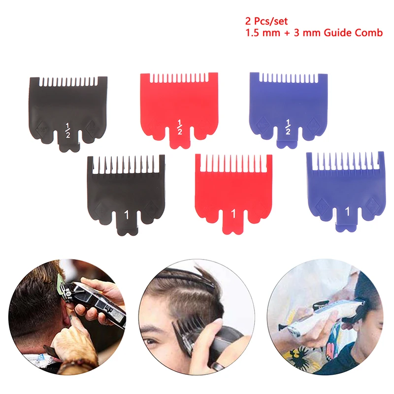 2Pcs/set Durable Limit Comb Barber Shop Styling Comb Sets Replacement  Clipper Hair Limit Comb Trimmer Attachment Guide Comb