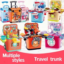 Maison de jeu pour filles, jouet Miniature de docteur de cuisine avec lumière de musique, jouet de chariot de barbecue pour enfants, cadeaux pour enfants