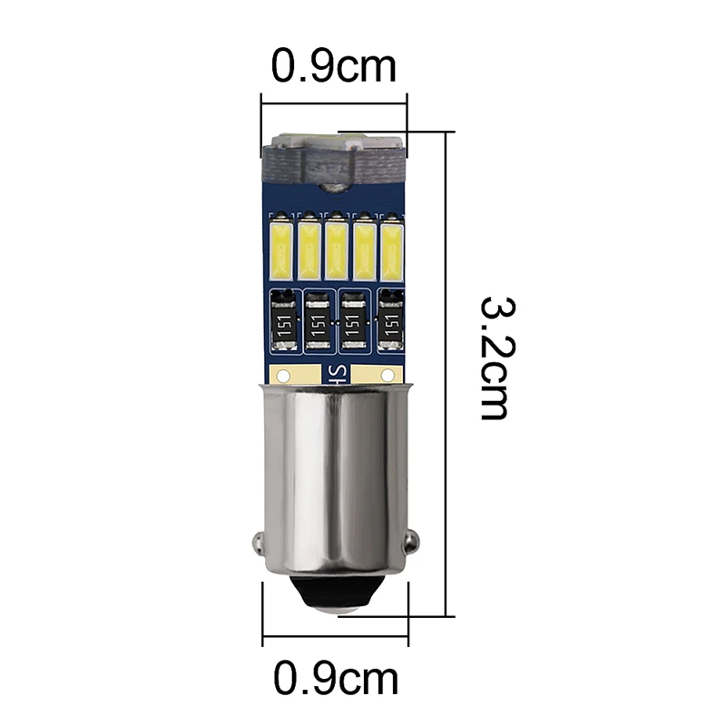 Светодиодсветодиодный лампы T11 BA9S 4014 15 SMD H6W T4W для заднего освещения автомобиля 12