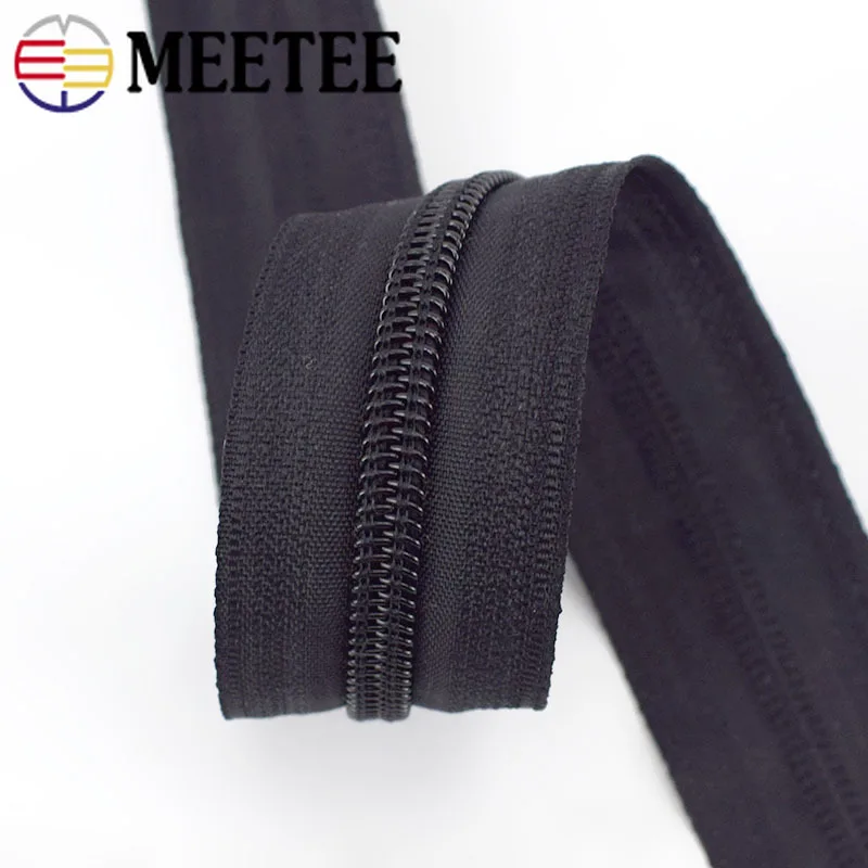 Meetee 5 #5/10 метров нейлоновая молния + тянущиеся Слайдеры для домашнего текстиля