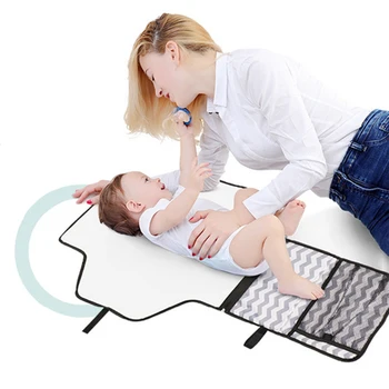 

Travel Multifunction Portable Baby Diaper Cover Mat Clean Hand Folding Diaper Bag 3 in 1 Waterproof Changing Pad Diaper