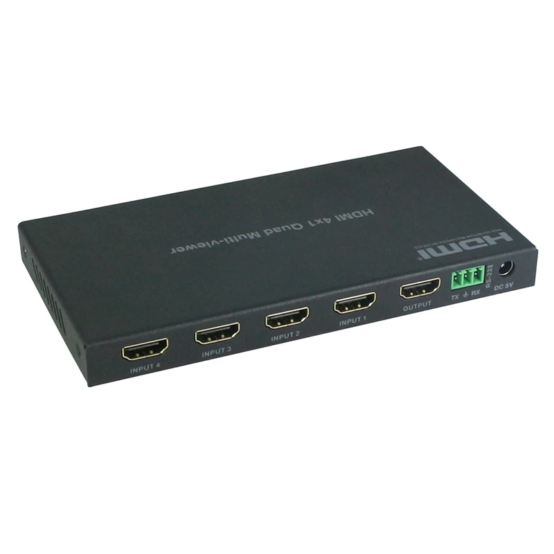 

HDMI 4X1 Quad Multiviewer HDMI Switcher Splitter 4 in 1 Out Video Converter(EU Plug)