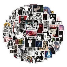 

10/20/40/60Pcs Tomie Fujiang Stickers Terror Anime Sticker Laptop Pvc Waterproof Cartoon Graffiti Decals Kids Classic Toy Gifts