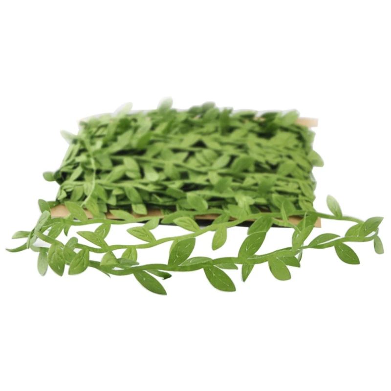 

40M Simulation Leaves Green Vine Wreath Decorative Party Wedding Cloth Leafy Vines Leaves Home Garden Arts Crafts Sewing