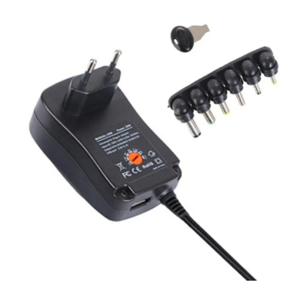 

Free Shipping 30W Power Supply Universal Adapter Adjustable AC To D/C 3V/4.5V/6V/7.5V/9/12V 1.5A Universal Charger Adapter EU/UK