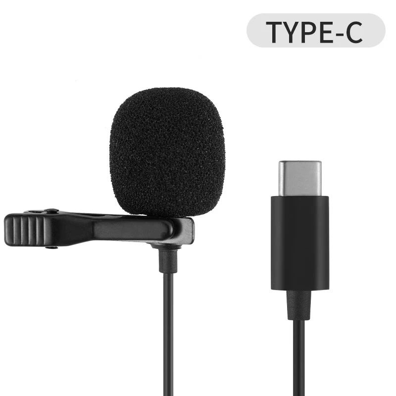 Professional Lavalier Lapel Microphone Omnidirectional Condenser Mic for ios Android Smartphone Recording for Interview Video podcast microphone Microphones