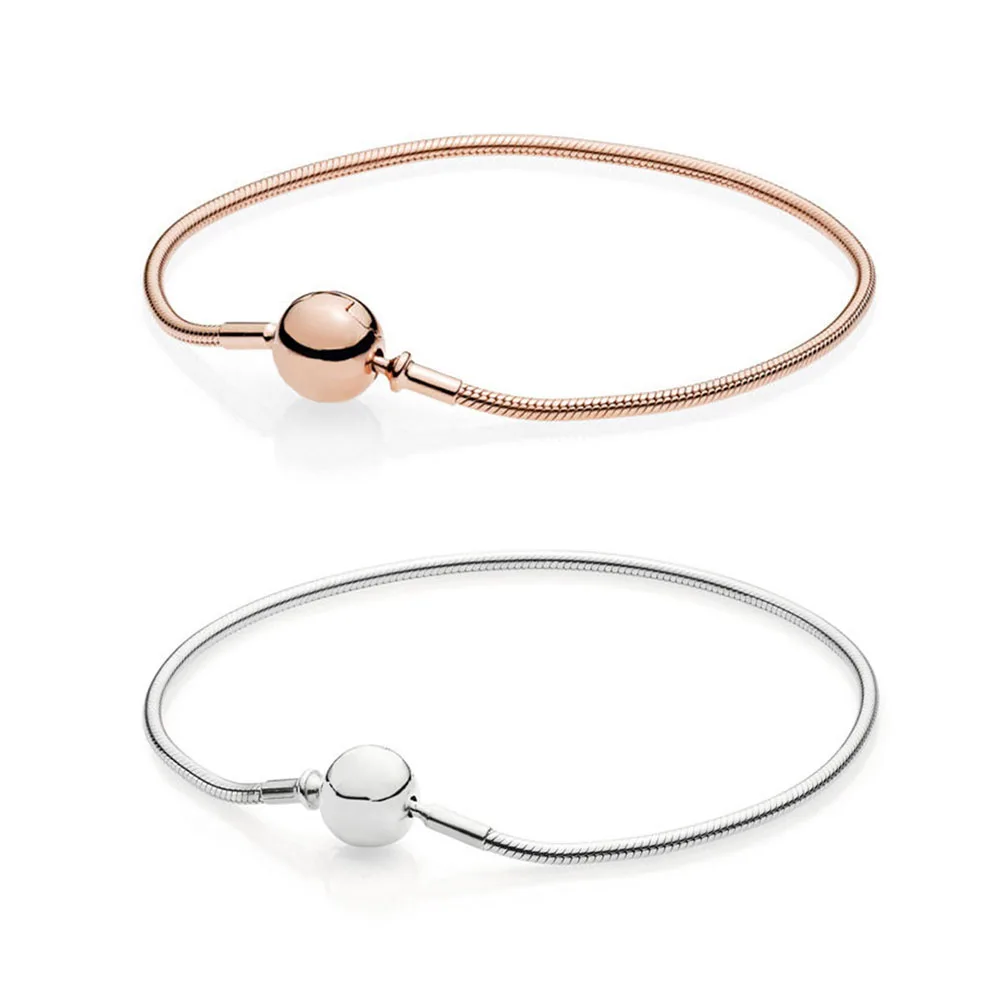 Подлинный 925 пробы серебряный фирменный браслет в европейском стиле Подходит для женщин браслет с бусинами подарок DIY ювелирные изделия