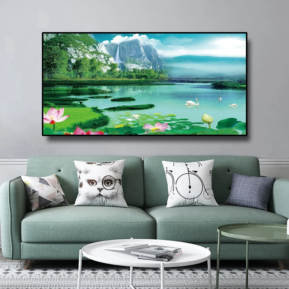 

Chinese Painting Canvas Art Landscape Posters and Prints Modern Home Decoration Wall Picture for Living Room Bedroom Home Decor