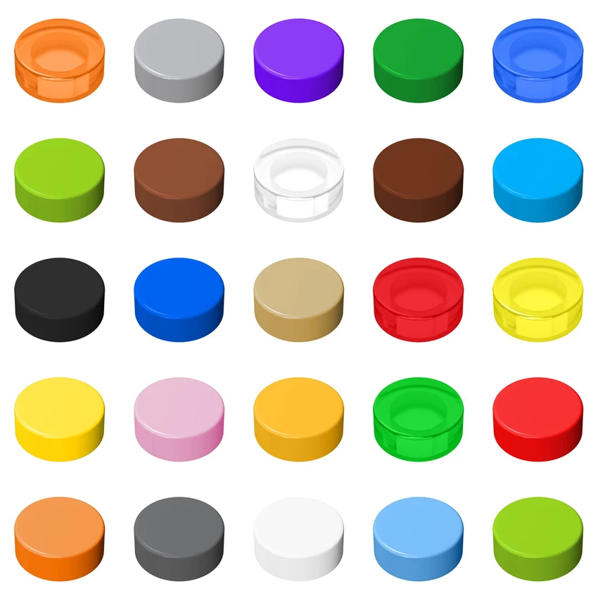 Building Blocks Parts 98138 Tile Round 1x1 Pixel Painting Materials 20pcs Compatible All Brands DIY Education Toys for Children | Игрушки и