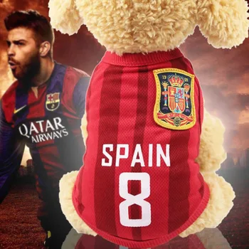 

Pet Sleeveless Athlete's Sport Shirt, Puppy World Cup Breathable Mesh Jerseys, Basketball / Football Team Vest Clothes Apparel