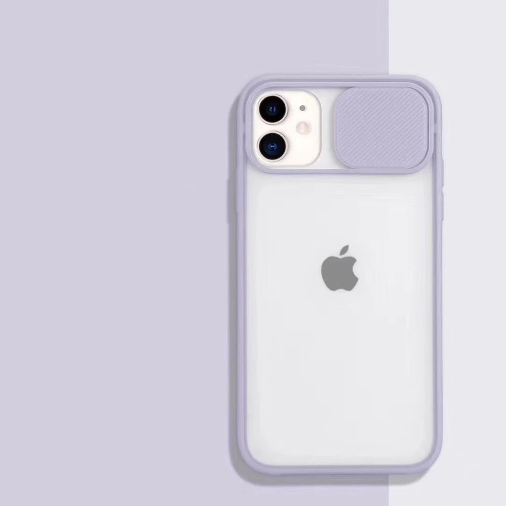 Slide Camera Lens Protection Phone Case For Iphone 11 Pro Xr Xs Max 12pro 6s 7 8 Plus X Matte Transparent Soft Back Cover Shell Phone Case Covers Aliexpress