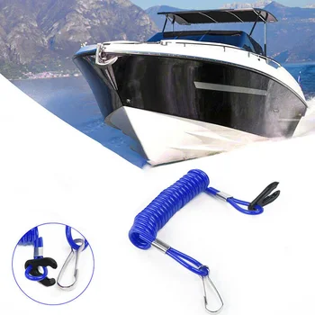 

Tool Kill switch key Parts Accessory Jet ski Outboard Floating Safety Lanyard Blue