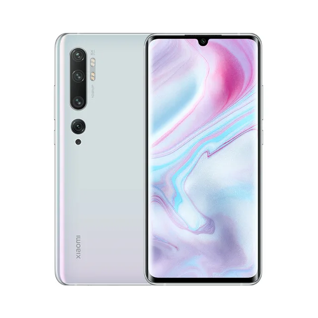 Глобальная версия Xiaomi Mi Note 10 6GB 128GB 108MP Penta camera Snapdragon 730G Восьмиядерный мобильный телефон 6,47 ''изогнутый 5260mAh - Цвет: Glacier White