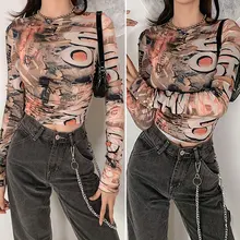 Best Price Autumn Stacked Cut Out Hole Female Tshirt Gothic Street Fashion Graphic Crop Tops Casual Basic Tees Best Price Autumn Stacked Cut Out Hole Female Tshirt Gothic Street Fashion Graphic Crop Tops Casual Basic Tees