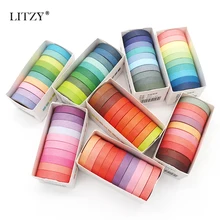 10 шт./лот осень радуга маскировки набор декоративного скотча Васи бумага маскировки васи лента японские канцелярские принадлежности Kawaii принадлежности для скрапбукинга стикер