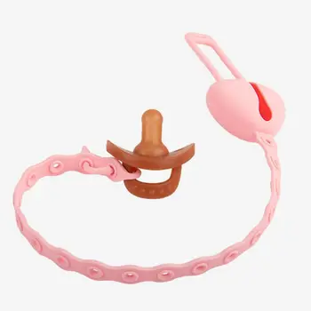 

Silicone Baby Teether Holder Newborn Pacifier Chain Child Infants Teething Toy QX2D