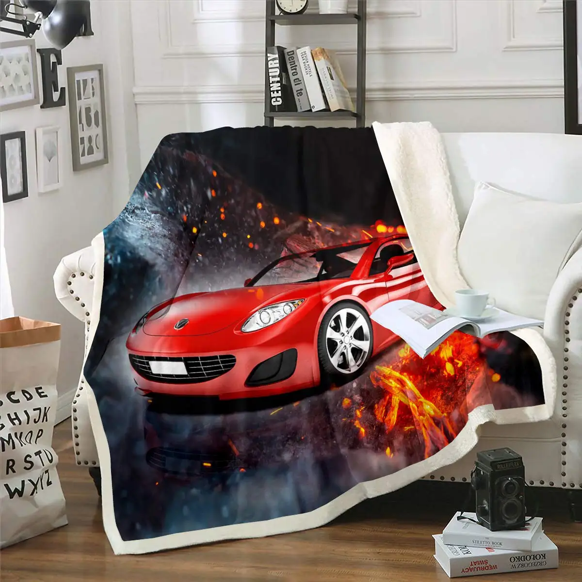 Racing Car Fleece Blanket Baby Size, Speed Sports Car Plush Bed Blanket for  Kid Boys Teens Adult, Extreme Sport Automobile Throw - AliExpress