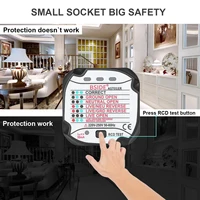BSIDE AST01 Electric Socket Tester EU US UK AU Plug RCD GFCI Test  Outlet Ground Zero Line Plug Polarity Phase Wall Check 2