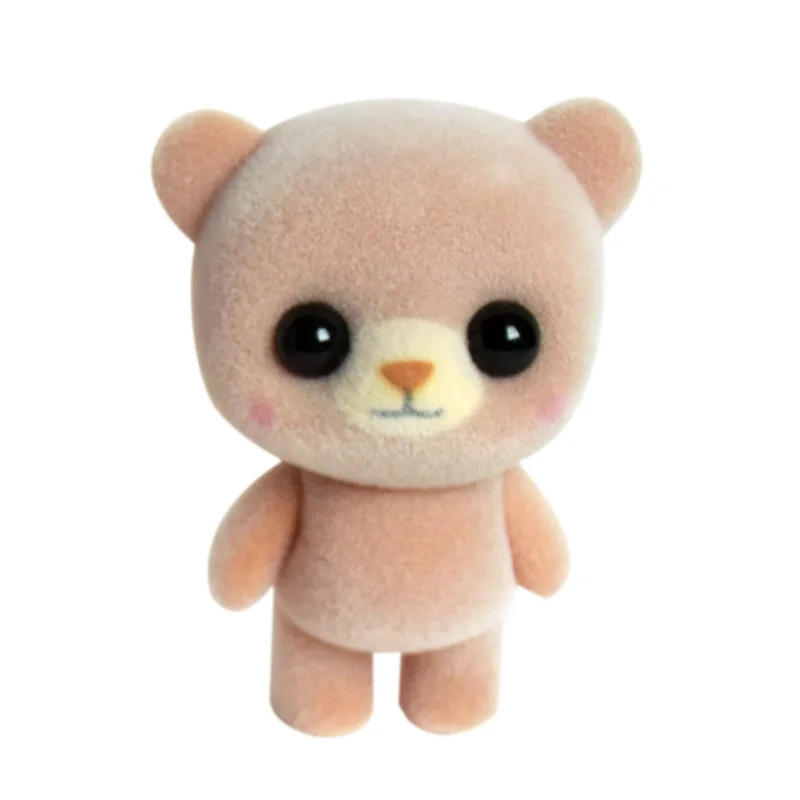 

Plastic Flocking Doll Birthday Brown Curry Adorable Bear Grasping Machine Doll Creative Toy Car Ornaments