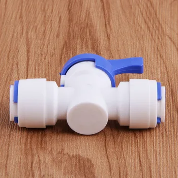 

3/8" - 3/8" OD Tube PE Pipe Fitting Hose Straight Backwash Controlled Ball Valve Aquarium RO Water Filter Reverse Osmosis System