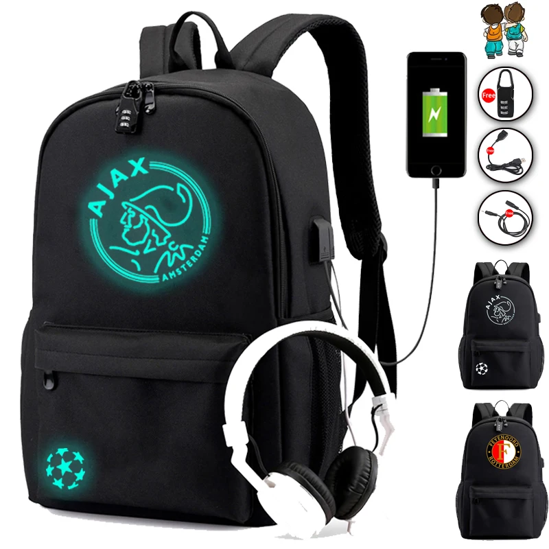 Новинка, школьный рюкзак AJAX с usb зарядкой и защитой от кражи, рюкзак для мальчиков и девочек, рюкзак из парусины для школы