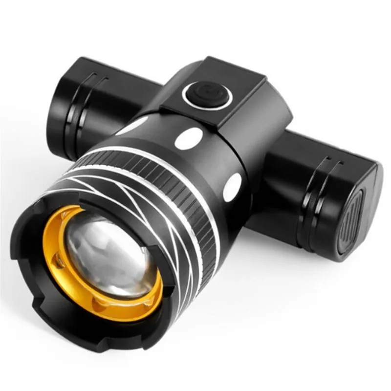 Adjustable Bicycle Light 15000LM T6 LED USB Line Rear Light 3000mAh Rechargeable Battery Zoomable Front Bike Headlight