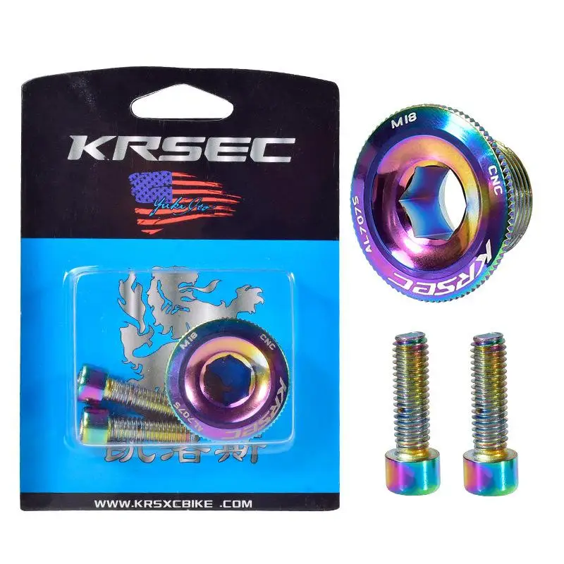 M18 colorful MeterMall KRSE шатун винт M18/M20 алюминиевый сплав полый велосипед цепь колеса правый Шатун КРЫШКА рукоятки велосипеда запчасти - Цвет: M18 colorful