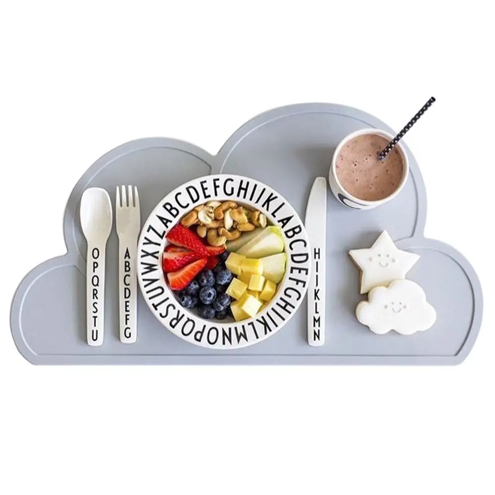 Силиконовый слой против скольжения Placemat-Eat на облаке для детей ясельного
