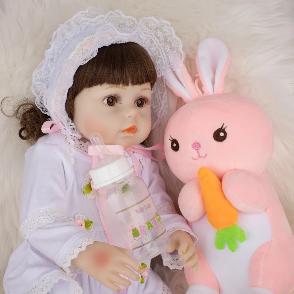 48 см Мода Bebe Reborn Baby Doll силикон полное тело Реалистичная принцесса девочка кукла с