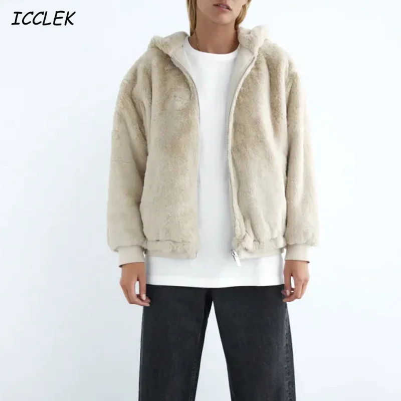 

Za 2020 Women's Jackets Coats Hoodies Zipper Coat Winter Thick Jacket Female Warm Oversize Fur Coat Artificial Fur Faux Leather
