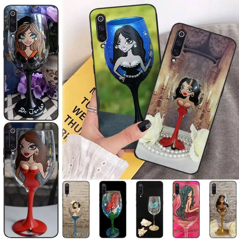 

Viviana Princess girl in a wine glass Black TPU Soft Phone Case Cover For Xiaomi mi 6 6plus a2 8 8se a2lite 8lite 9 9se mix2