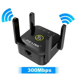 Répéteur WiFi Pro 300Mbps, 2.4 ghz, amplificateur de réseau sans fil, 4 antennes, pour la maison 