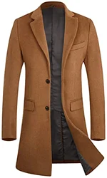 1Pcs Notch Lapel Brown/Navy/Black Jacket Men’s Suits Winter 30%-50% Woolen Blazer Tailor-made Party Wear Clothing Only One Coat