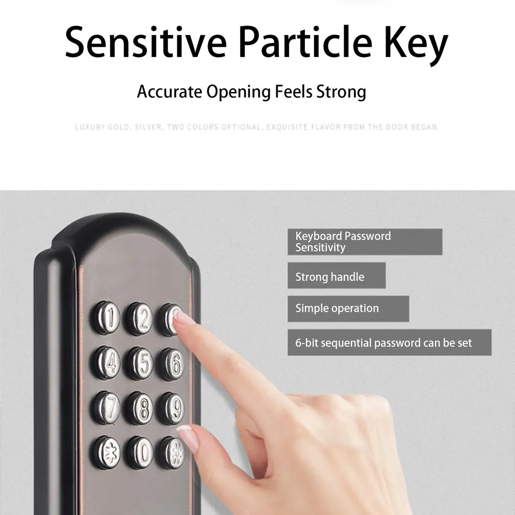 

SA18 Digital Password Door Lock Mechanical Code Keyless Entry Door Lock Stainless Steel Waterproof Electronic Lock