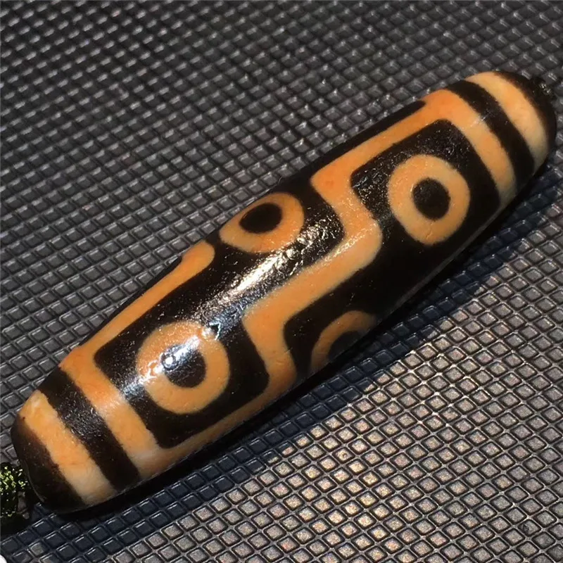 

Special Orange Color Tibetan Dzi 9 Eyes Patterns King Beads Big Wisdom Totem Amulets Talisman Treasure Free Shipping