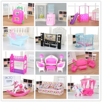 

Mix lols Doll Plastic Furniture washing machine Cradle Bed sofa electric car Drinking fountain for lols doll Kellyes Accessories