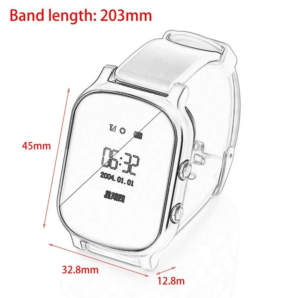  Kinder Smart Uhr GPS Tracker T58 für Kinder Kinder GPS Armband Google Karte Sos Taste Tracker Gsm G